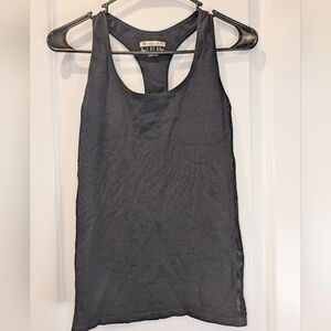 Forever 21 Black Racerback Tank Top Mesh Panel Athletic Top Medium
